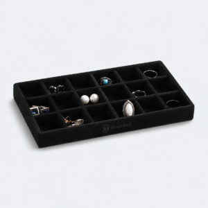 Velvet Jewelry Tray for Jewelry - closed product view - JO-01-P33 Velvet Jewelry Tray for Jewelry - closed product view - JO-01-P33