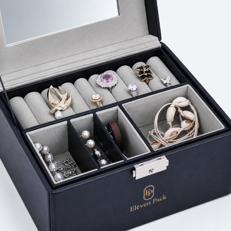 Velvet Jewelry Tray Organized - material or structure detail - JO-01-P34