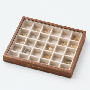Wooden Jewelry Tray - closed product view - JO-01-P4 Wooden Jewelry Tray - closed product view - JO-01-P4