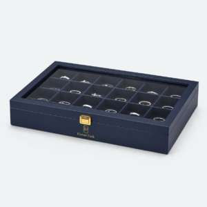 Leather Multifunctional Luxury Travel Jewelry Organizer - closed product view - JO-01-P42