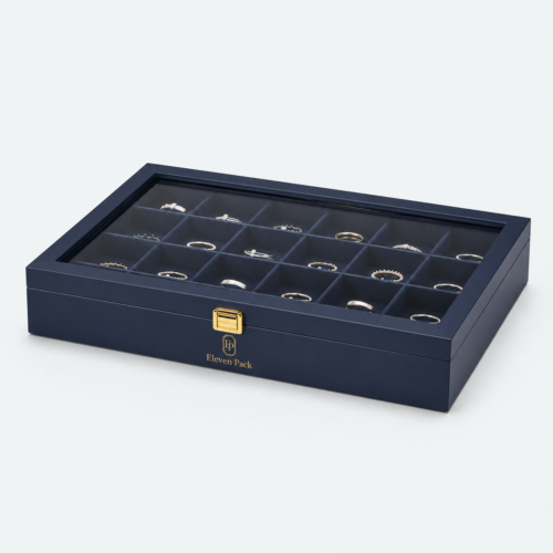 Leather Multifunctional Luxury Travel Jewelry Organizer - closed product view - JO-01-P42