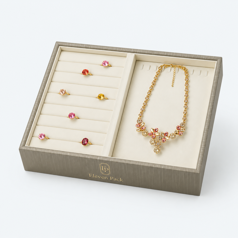 Personalized Protective Jewelry Tray - open product view - JO-01-P43 Personalized Protective Jewelry Tray - open product view - JO-01-P43