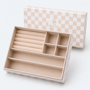 Leather Compact Custom Jewelry Tray - material or structure detail - JO-01-P44
