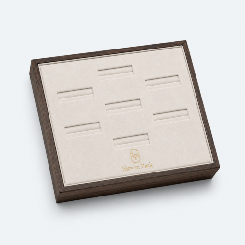 Velvet Wooden Lined Jewelry Organizer Box - closed product view - JO-01-P45