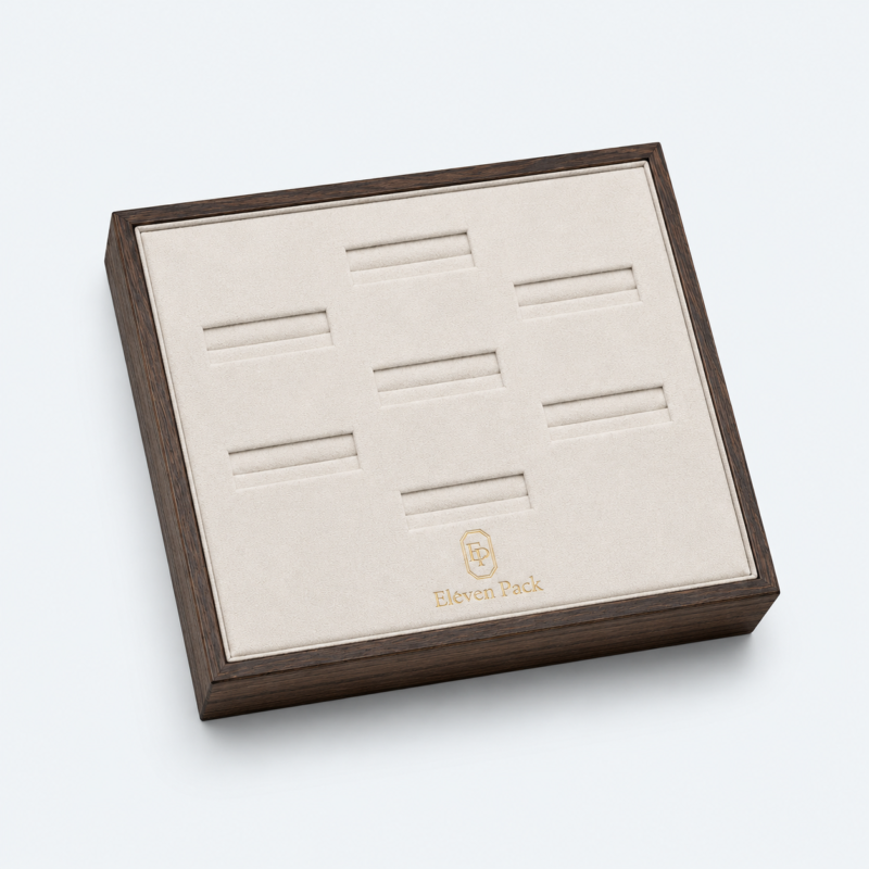 Velvet Wooden Lined Jewelry Organizer Box - closed product view - JO-01-P45 Velvet Wooden Lined Jewelry Organizer Box - closed product view - JO-01-P45