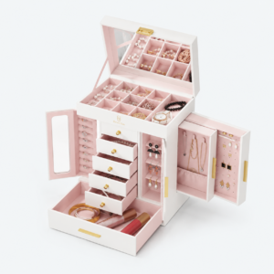 White Jewelry Display - open product view - JO-01-P50