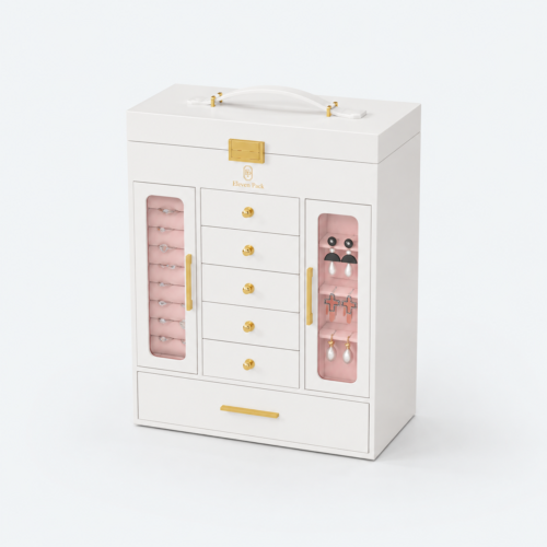 White Jewelry Display - closed product view - JO-01-P50