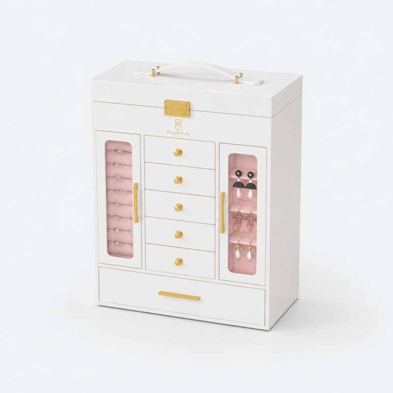 White Jewelry Display - closed product view - JO-01-P50