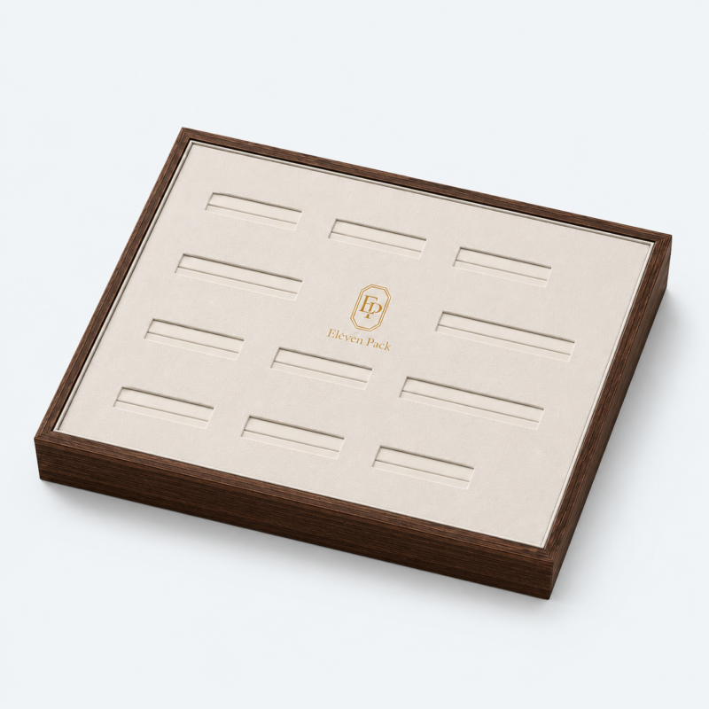 Peach Wood Handmade Jewelry Tray - closed product view - JO-01-P52