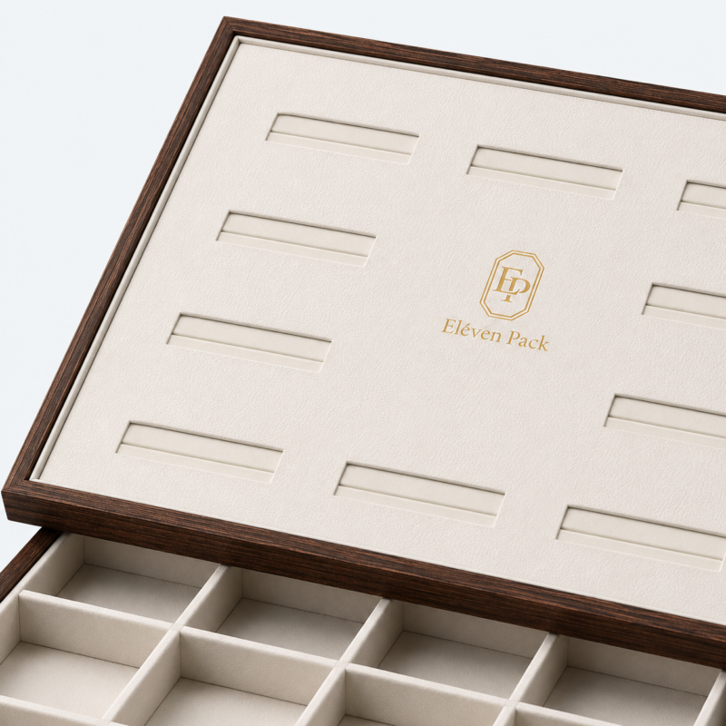 Peach Wood Handmade Jewelry Tray - material or structure detail - JO-01-P52