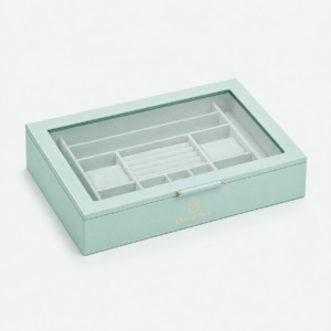 Blue Velvet Jewelry Tray - closed product view - JO-01-P53