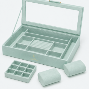 Blue Velvet Jewelry Tray - material or structure detail - JO-01-P53