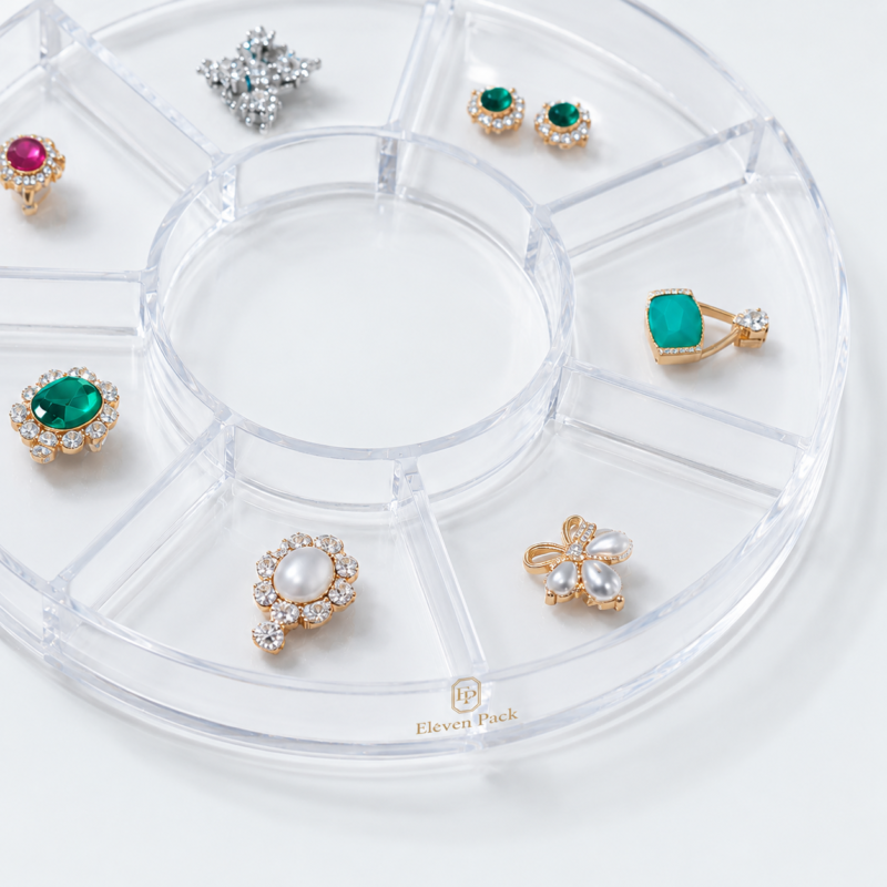 Acrylic Round Jewelry Tray - material or structure detail - JO-01-P54 Acrylic Round Jewelry Tray - material or structure detail - JO-01-P54