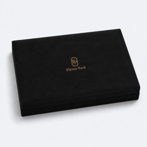 Black Velvet Jewelry Organizer Box - closed product view - JO-01-P56