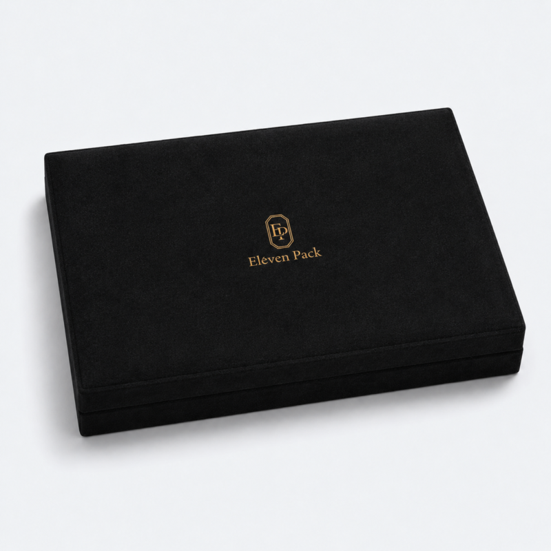 Black Velvet Jewelry Organizer Box - closed product view - JO-01-P56