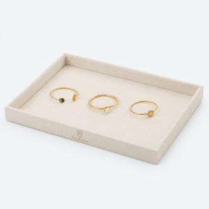 Stackable Ring Organizer Box - open product view - JO-01-P6