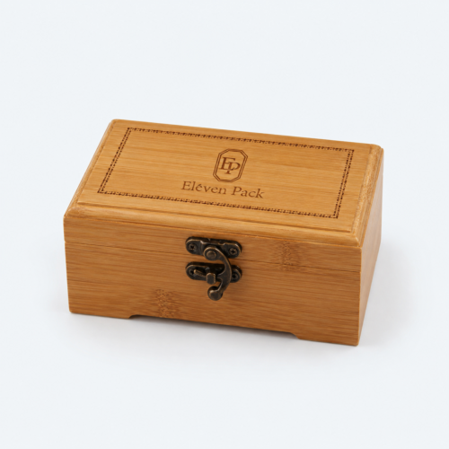 Bamboo Lockable With Lid Jewelry Organizer Box - closed product view - JO-01-P61