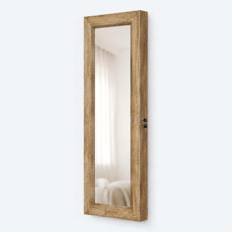 Mirrored Jewelry Storage Cabinet - closed product view - JO-01-P8