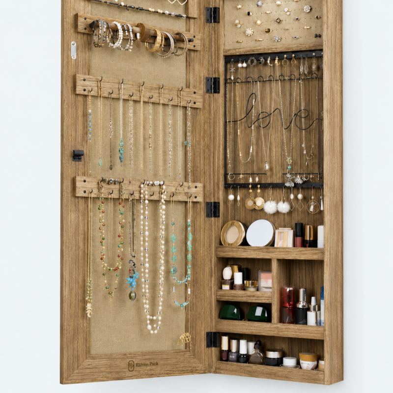 Mirrored Jewelry Storage Cabinet - material or structure detail - JO-01-P8