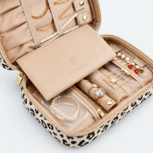 Fabric Travel Jewelry Organizer Bag - material or structure detail - JO-02-P1 Fabric Travel Jewelry Organizer Bag - material or structure detail - JO-02-P1