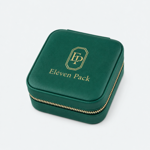 Leather Portable Jewelry Organizer Box for Organized - closed product view - JO-02-P10