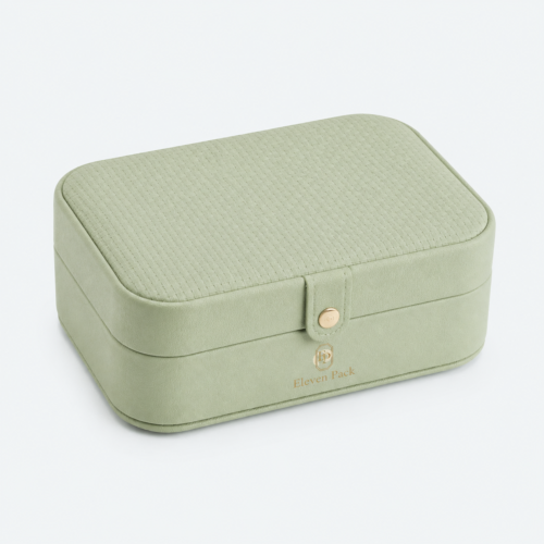Leather Travel Jewelry Organizer - closed product view - JO-02-P13