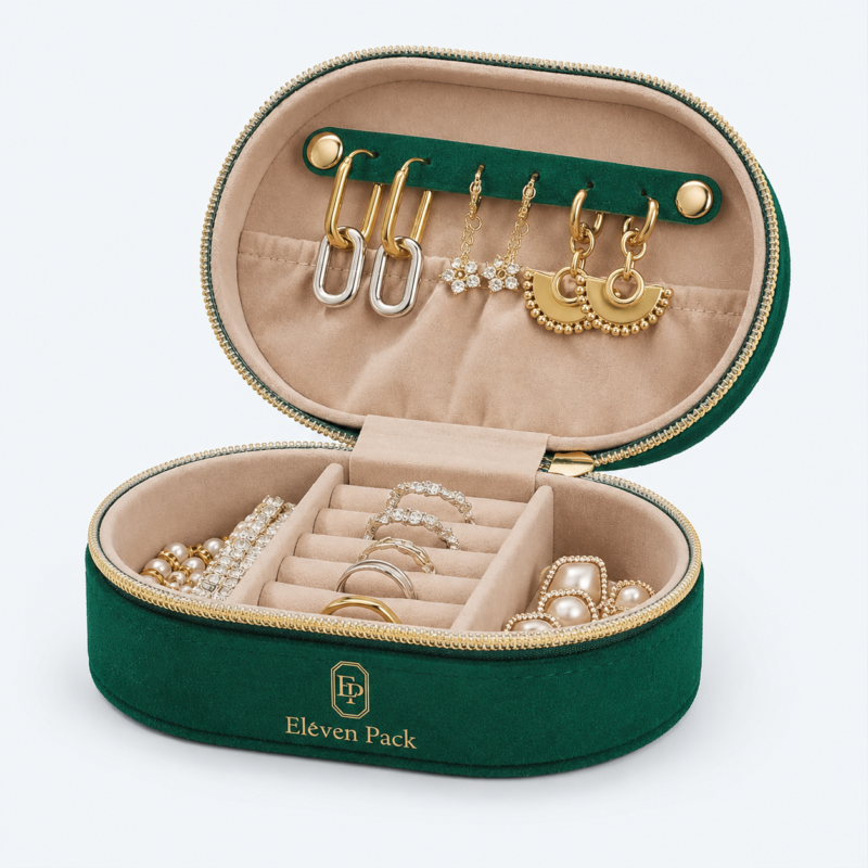 Portable Jewelry Organizer Box - material or structure detail - JO-02-P8
