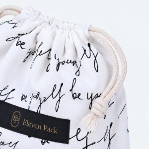 White Cotton Bracelet Pouch - lifestyle usage scene - JP-BM-02-P1