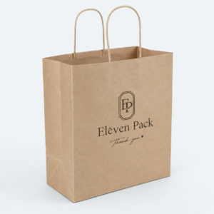 Kraft Paper Jewelry Paper Bag - closed product view - PB-BM-01-P1 Kraft Paper Jewelry Paper Bag - closed product view - PB-BM-01-P1