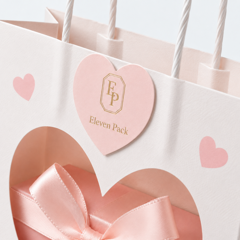 White Kraft Paper Window Wedding Gift Paper Bag - material or structure detail - PB-BM-01-P3