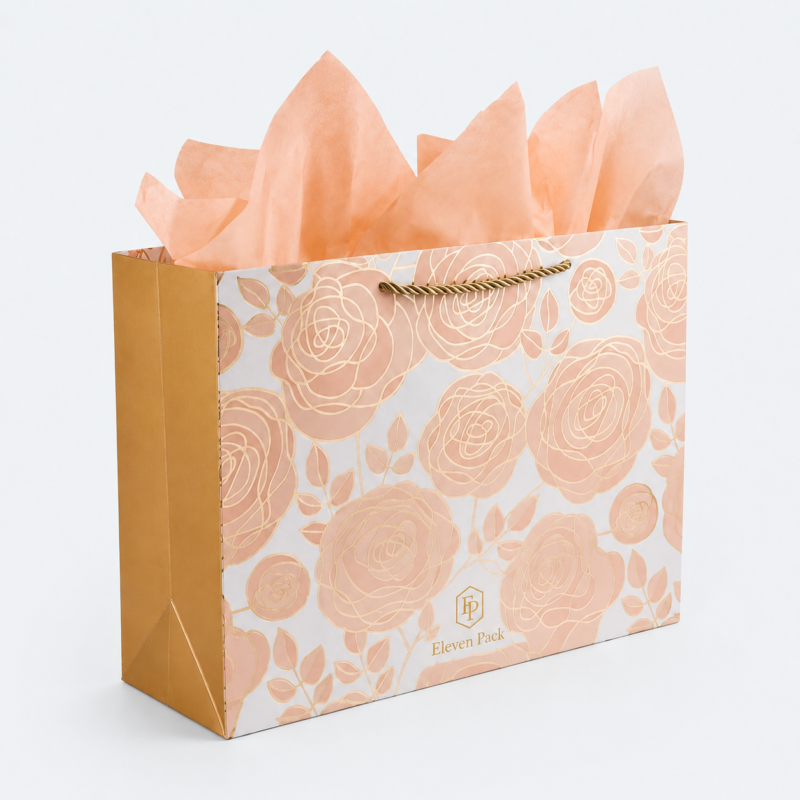 Kraft Paper Premium Gift Paper Bag - closed product view - PB-BM-01-P4