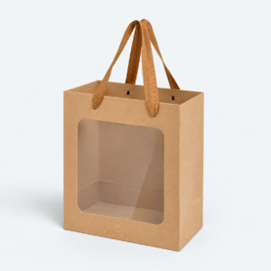 Window Eco-Friendly Gift Paper Bag - open product view - PB-BM-01-P5