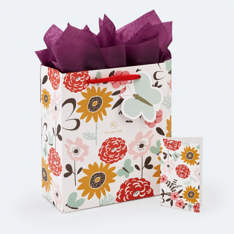 Wrapping Paper and Gift Bag Set - open product view - PB-BM-01-P8