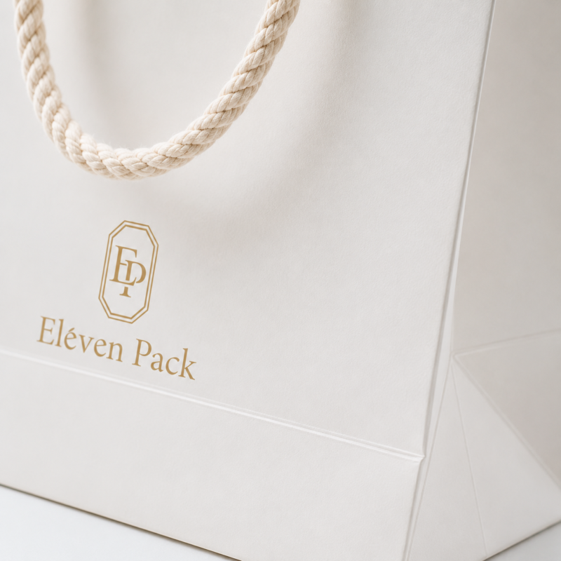 White Paperboard Gift Paper Bag Card - material or structure detail - PB-BM-06-P4