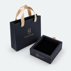 White Paperboard Gift Paper Bag Card for Retail - closed product view - PB-BM-06-P5 White Paperboard Gift Paper Bag Card for Retail - closed product view - PB-BM-06-P5