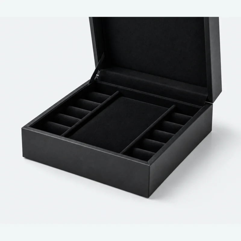 Close-up of the black multi-slot jewelry insert
