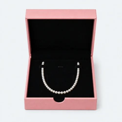Custom Pink Cardboard Drawer Jewelry Box - open product presentation