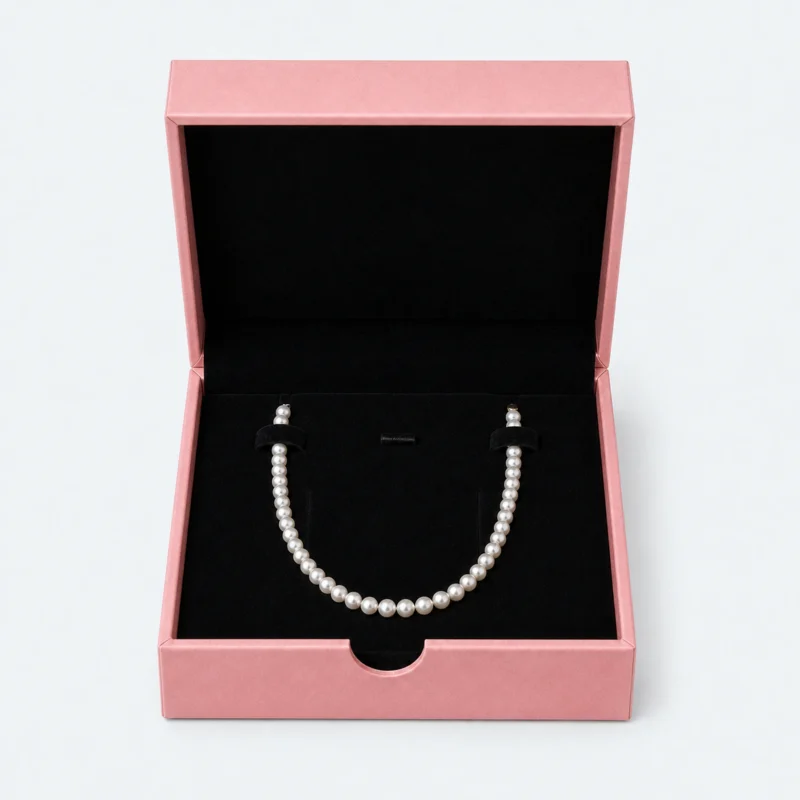 Custom Pink Cardboard Drawer Jewelry Box - open product presentation Custom Pink Cardboard Drawer Jewelry Box - open product presentation