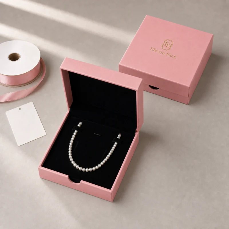 Custom Pink Cardboard Drawer Jewelry Box - coordinated packaging set Custom Pink Cardboard Drawer Jewelry Box - coordinated packaging set
